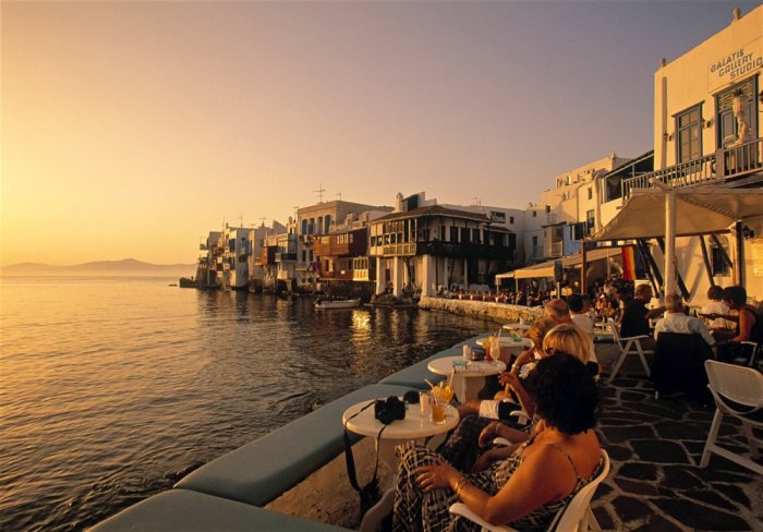 Little Venice is a popular tourist destination for Mykonos Island visitors