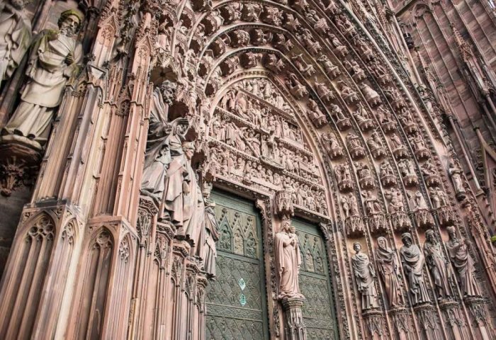 Architecture details in Strasbourg Cathedral