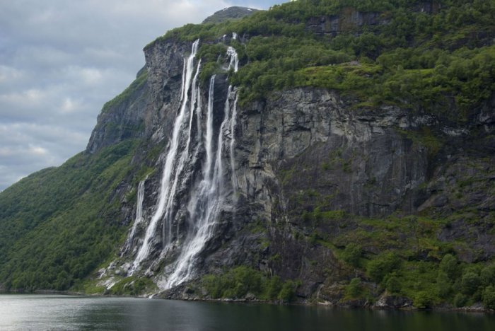 The Seven Sisters Waterfall in The Geirangerfjord
