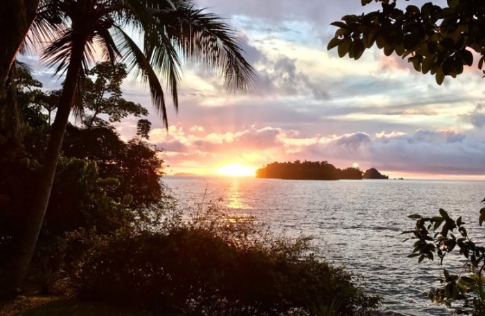 Sunset in Chiriqui Bay.