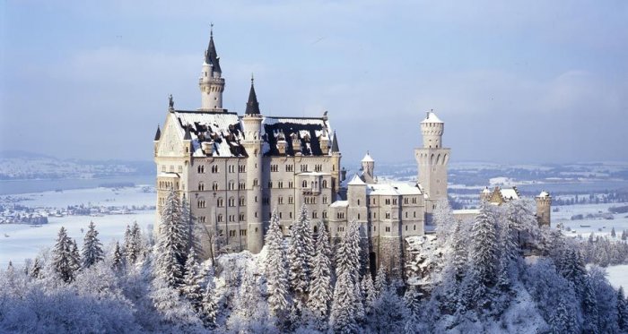Neuschwanstein Palace in winter