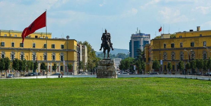 Skanderberg Square in Tirana