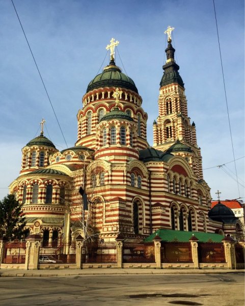 The Annunciation Cathedral is one of the most famous architectural monuments in the city of Kharkiv