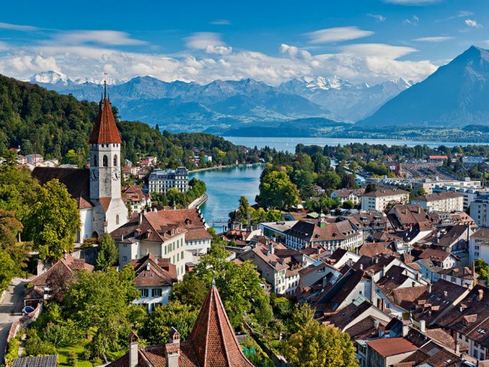 A beautiful beauty in the city of Interlaken