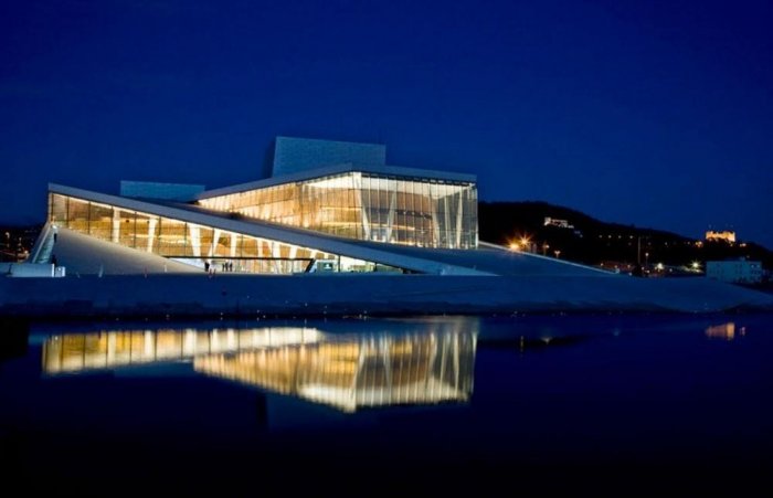 Norwegian National Opera and Ballet at night