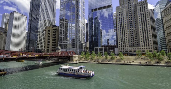 Boat tour of Chicago