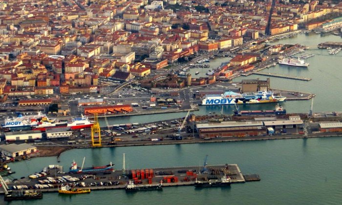 View from the port of Livorno