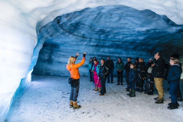 Inside the Langjokull Ice Tunnel
