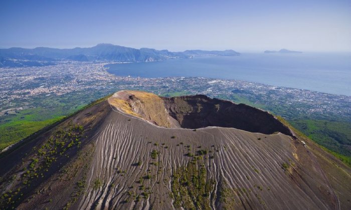 The mouth of Mount Vesuvius