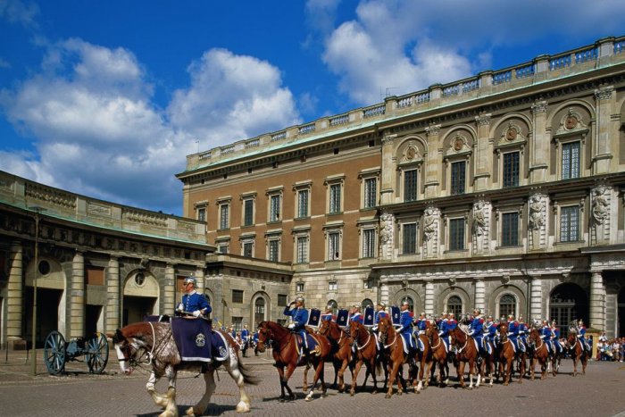 Royal Guard at the Royal Palace in Stockholm