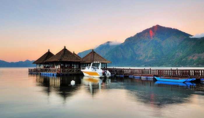 The beautiful mountain island of Kintamani which also offers stunning views of the volcanic Mount Batur