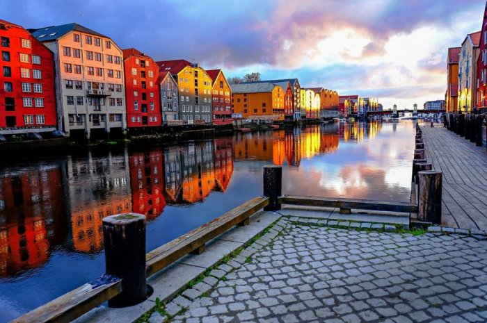 The beautiful city of Trondheim in Trondlage