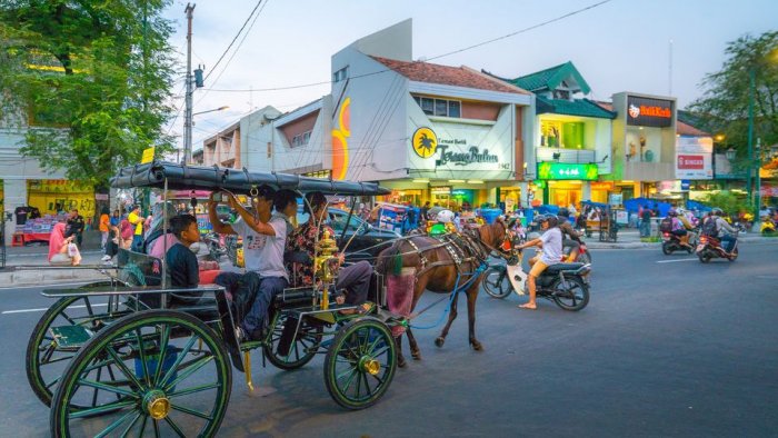 Malioboro shopping district in Yogyakarta