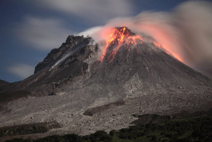     The raging volcano in Montserrat