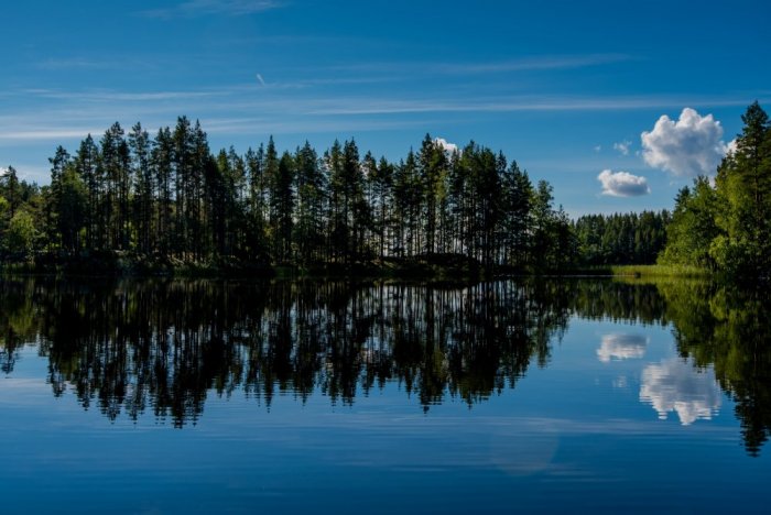 Water as a mirror in Lake Saimaa