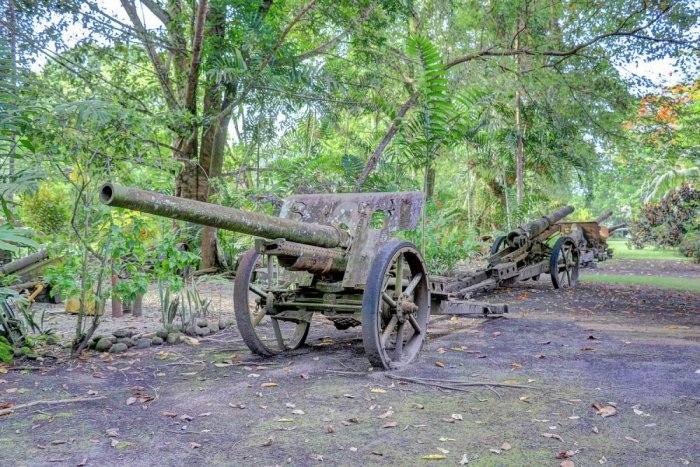 Honiara Botanical Gardens is famous for being a military base during the period of World War II
