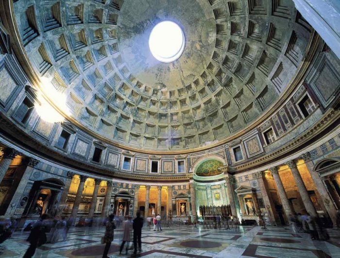     The only source of light inside the Pantheon