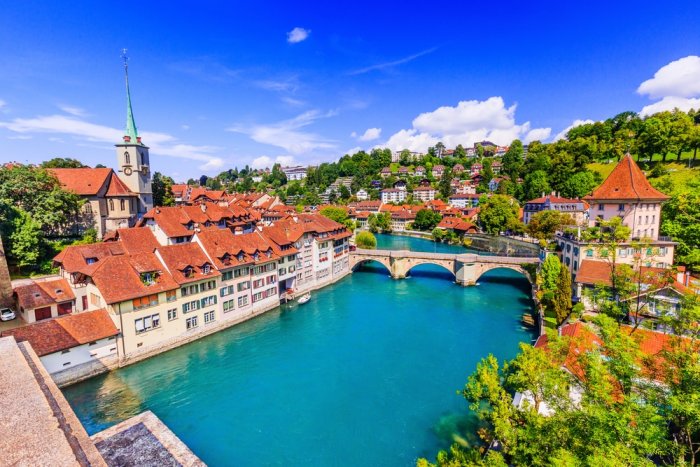 The Swiss capital, Bern, is surrounded by the famous Ari River