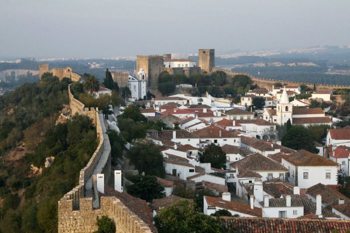 Full view of the castle of Obidos