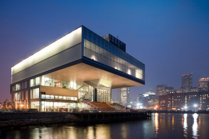 The Institute of Contemporary Art overlooks the harbor