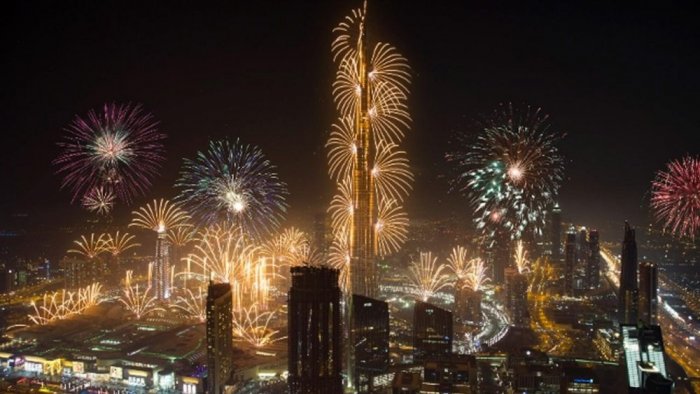     Fireworks at the Burj Khalifa