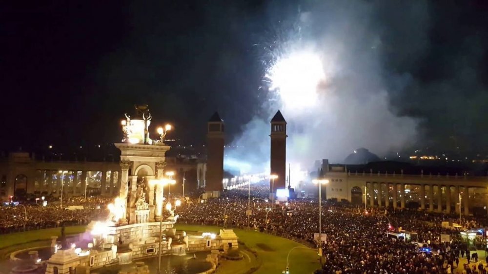New Year celebrations in Barcelona