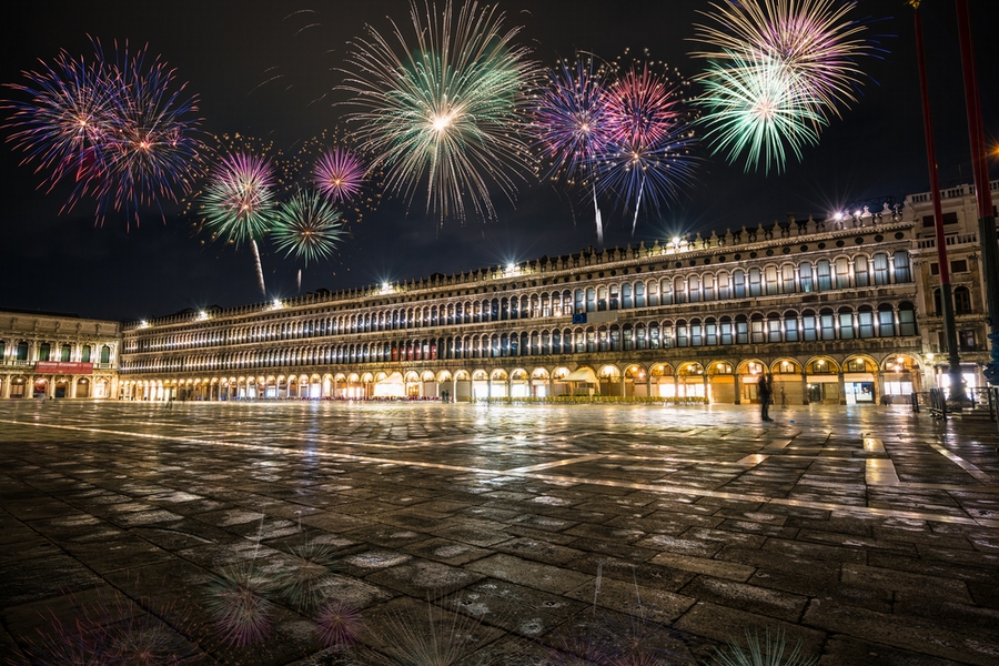 Charming New Year atmosphere in Venice