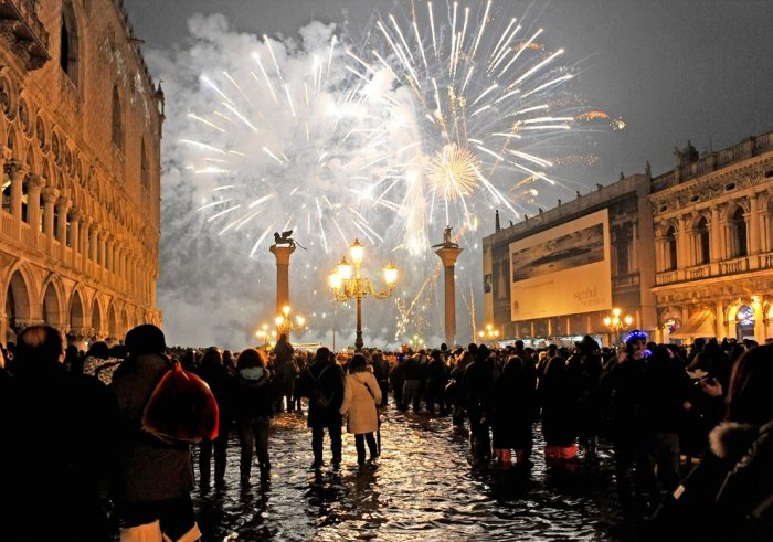 Happy New Year celebrations in Venice