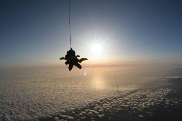 Skydiving over the Great Groove