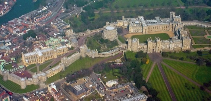 Aerial view of the magnificent Windsor Palace