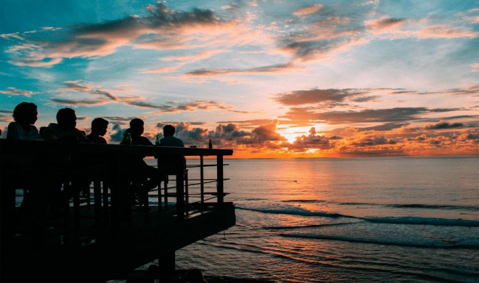 A sunset scene in Bali
