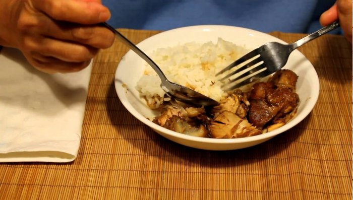 In Thailand, meals are served with a fork and a large spoon