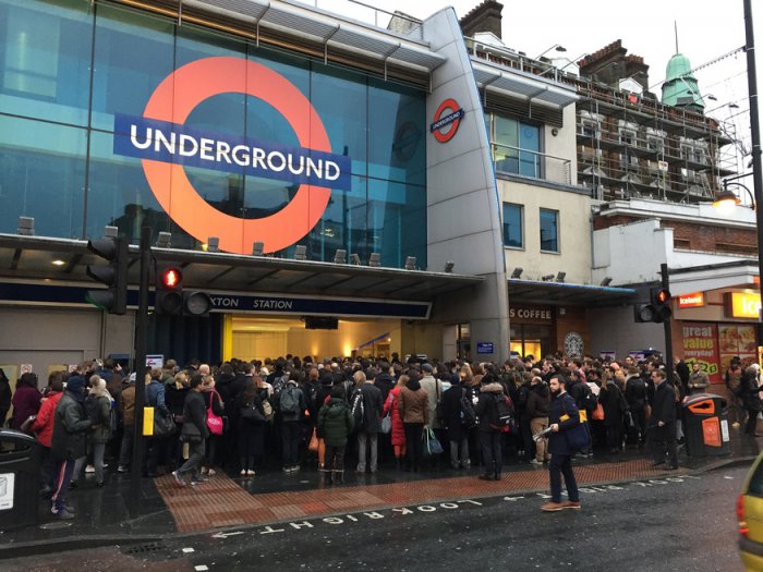     The line overpassed the London Underground station