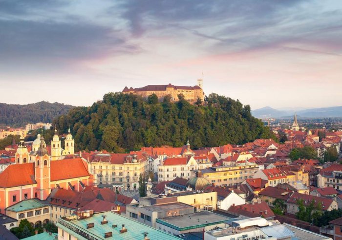     The charming city of Ljubljana.