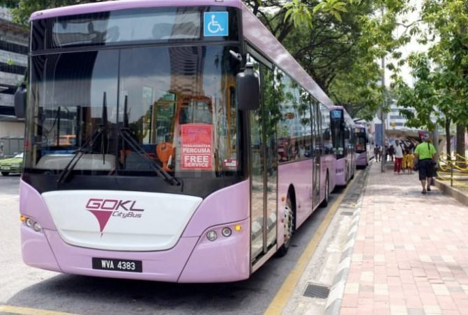 Use public transportation in Kuala Lumpur instead of taxis as well as free buses