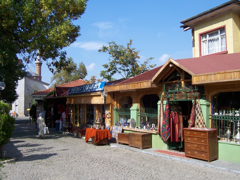 Antiques shops next to the Green Mosque, Bursa