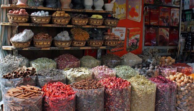 The spice market is one of the old Dubai markets