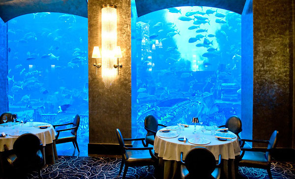 Ossiano Restaurant is a unique restaurant in Dubai and one of the most famous restaurants in Dubai