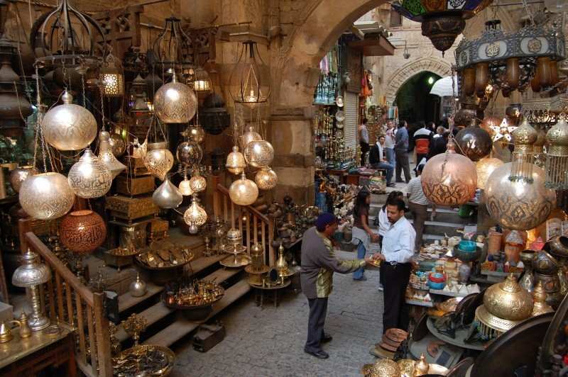 Khan Al-Khalili is one of the largest and most important popular markets in Cairo, Egypt