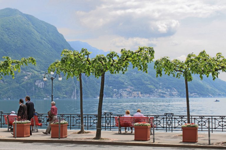 Lake Lugano is one of the most famous tourist attractions in Lugano, Switzerland