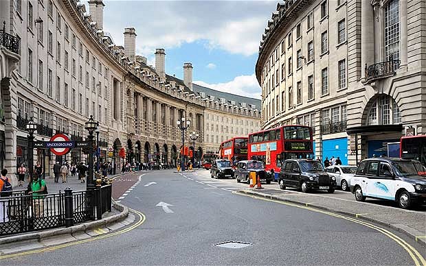 Regent Street is one of the most famous streets in London