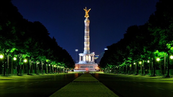 The Victory Column is one of the most important features of Berlin, Germany