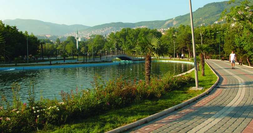 The cultural park is one of the most beautiful gardens of Bursa. The cultural park (in Turkish: Kültürpark) is located near the heart of Bursa