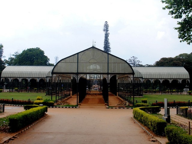 The glass house in Lal Bagh Garden