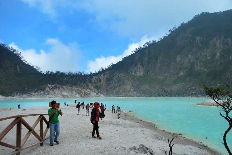 Kawah Putih Lake is one of the most beautiful tourist places in Bandung, Indonesia