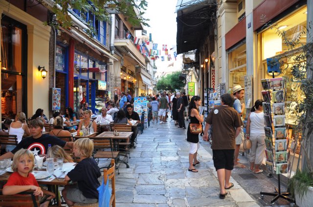 The Plaka region of Greece is one of the most famous landmarks in the Greek city of Athens