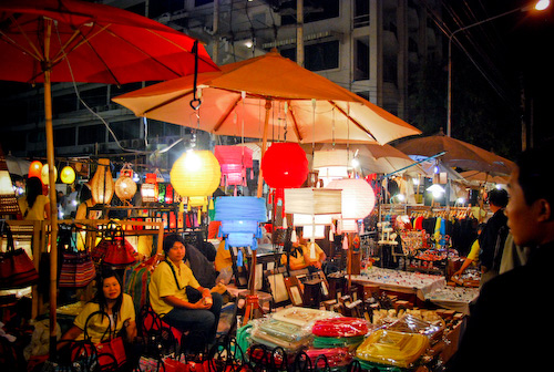 The night market in Chiang Mai is one of the most important in the Chiang Mai market