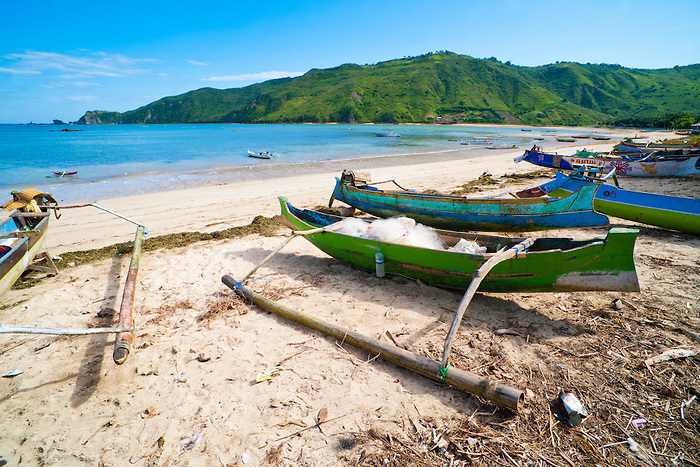 Kuta beach in Lombok Indonesia