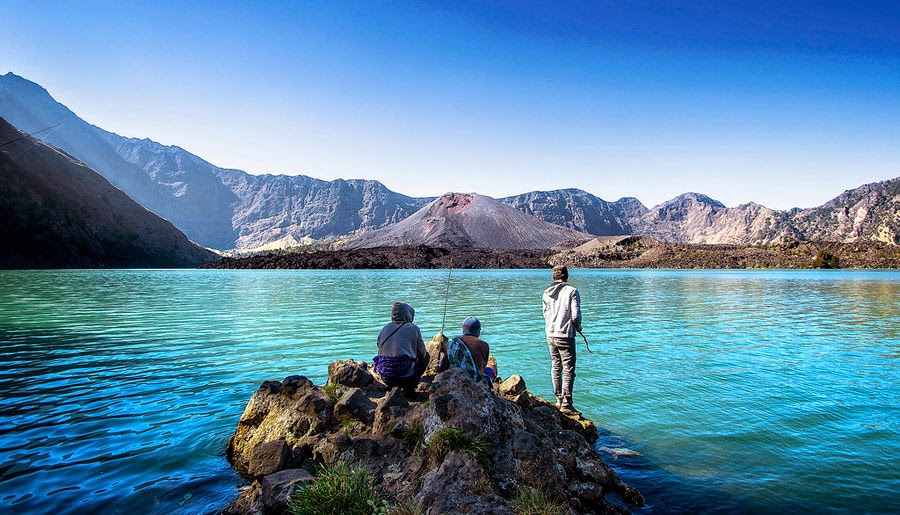 Mount Rinjani in Lombok, Indonesia