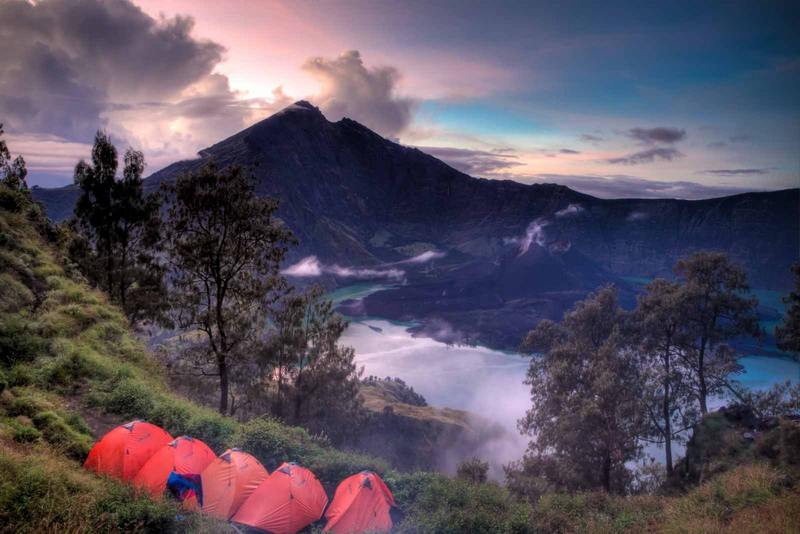Mount Rinjani is one of the most beautiful tourist places in Lombok, Indonesia